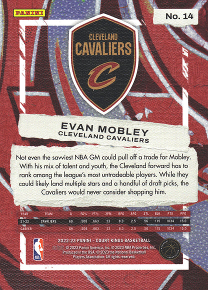 2022 Panini Court Kings Evan Mobley #14 Cleveland Cavaliers