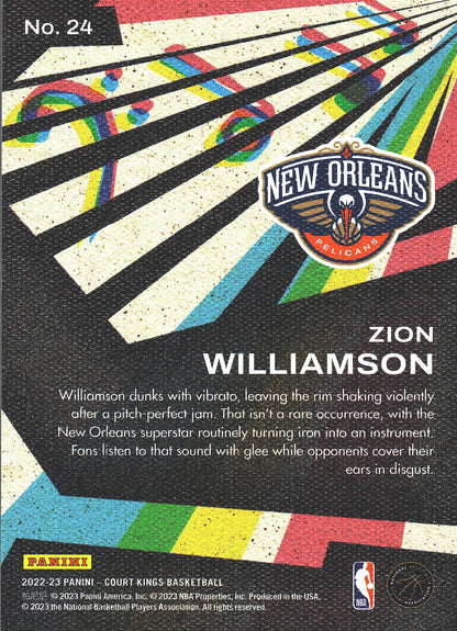 2022 Panini Court Kings Maestros Zion Williamson #24 New Orleans Pelicans