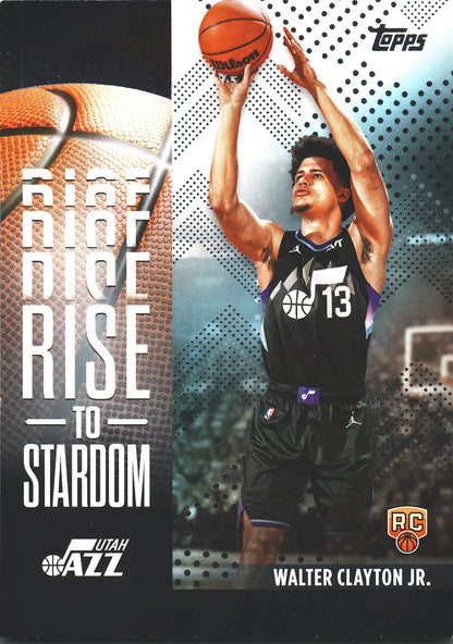 2025 Topps NBA Rise To Stardom Walter Clayton Jr RC #RTS-18 Utah Jazz