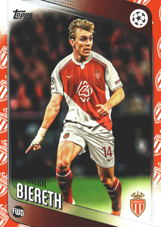 2025 Topps UCC SSP Logo Border Mika Biereth #178 AS Monaco