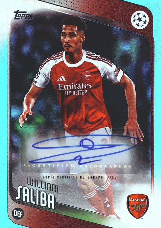 2025 Topps UCC William Saliba Autograph #BA-SA Arsenal