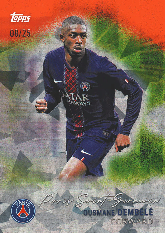 2025 Topps PSG Team Orange /25 Ousmane Dembele #35 PSG