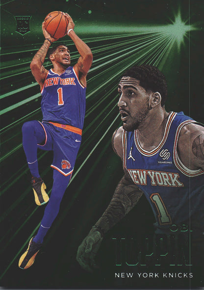 2020 Panini Chronicles Essentials Green RC Obi Toppin #205 Knicks