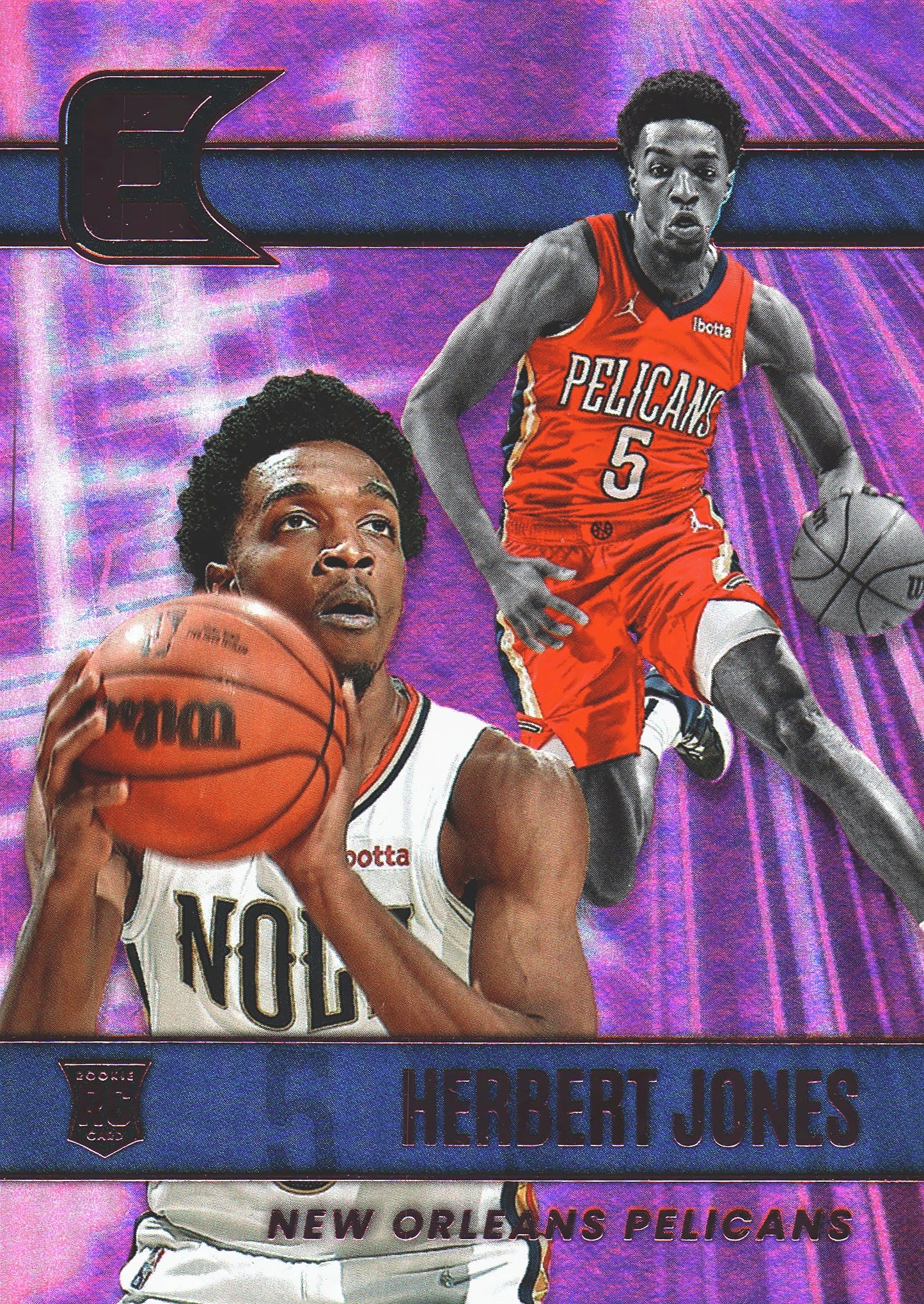 2021 Panini Chronicles Essentials Pink Herbert Jones RC #320 Pelicans