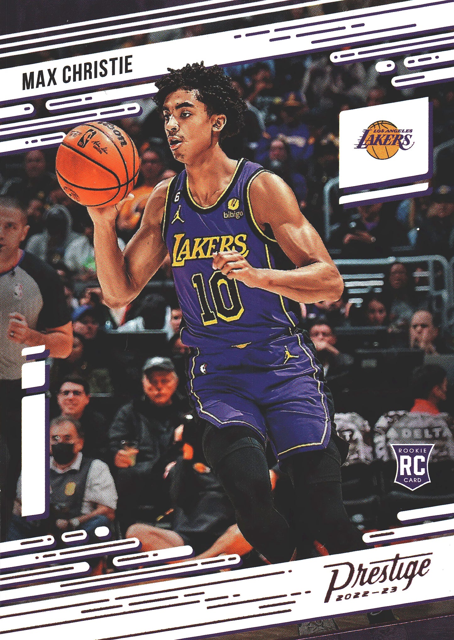 2022 Panini Chronicles Prestige Max Christie Pink RC #63 Lakers