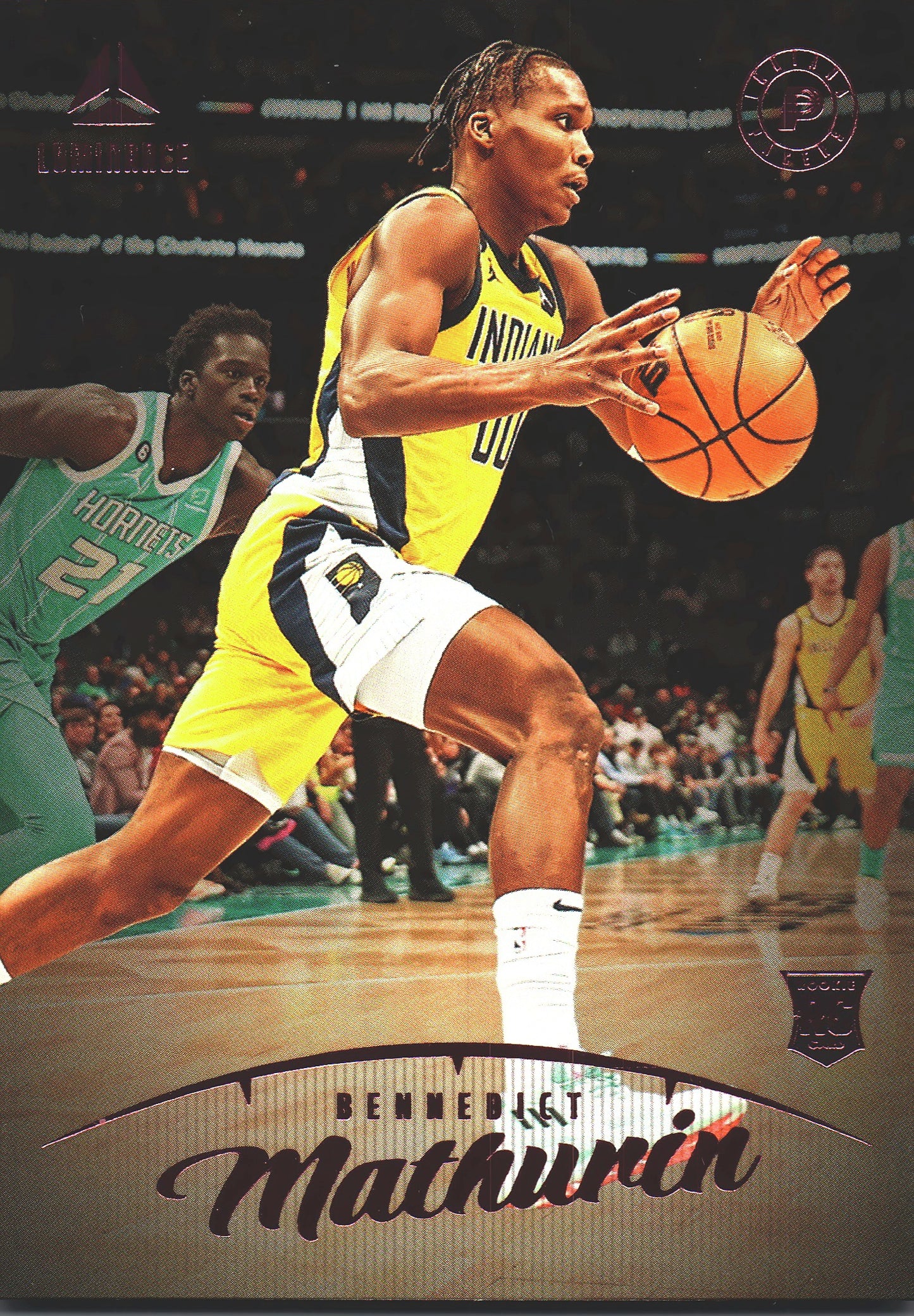 2022 Panini Chronicles Luminance Bennedict Mathurin Pink RC #137 Pacers