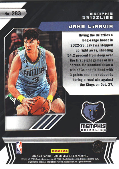 2022 Panini Chronicles XR Jake LaRavia RC #283 Grizzlies
