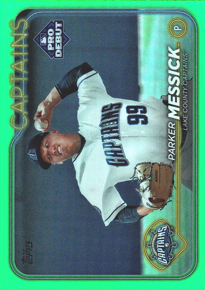 2024 Topps Pro Debut Green Foil Parker Messick /99 #PD-147 Lake County Captains