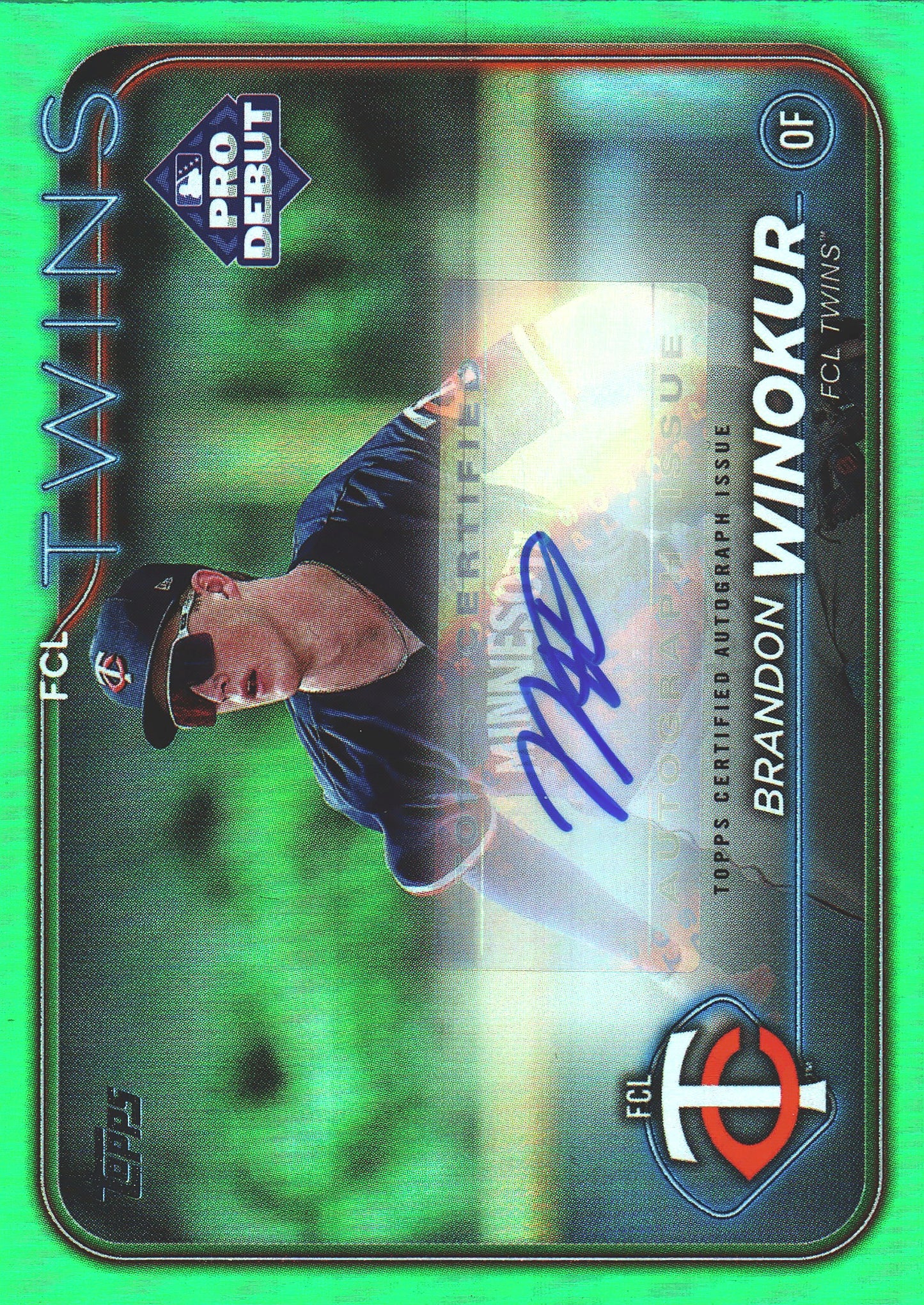 2024 Topps Pro Debut Green Auto Brandon Winokur /99 #PD-116 FCL Twins