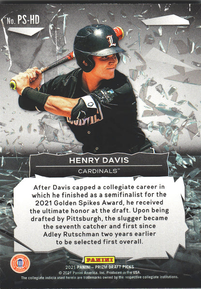 2021 Panini Prizm Draft Picks Power Surge Henry Davis #PS-HD Louisville Cardinals