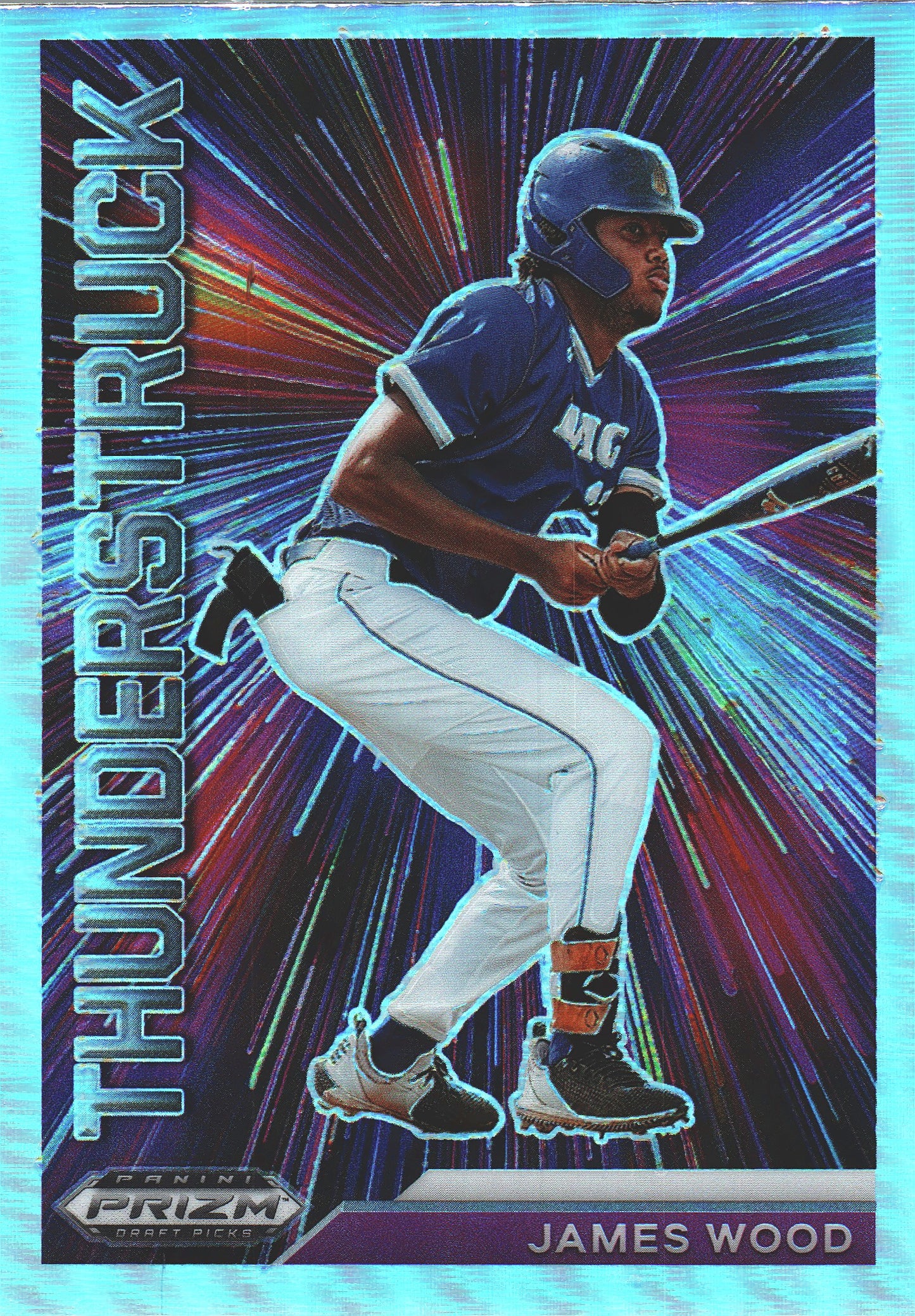 2021 Panini Prizm Draft Picks Thunderstruck Silver James Wood #T-JW IMG Academy