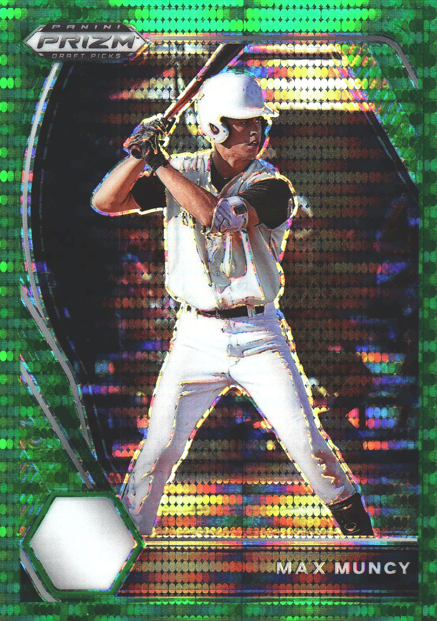 2021 Panini Prizm Draft Picks Green Pulsar Max Muncy #PDP25 Thousand Oaks High