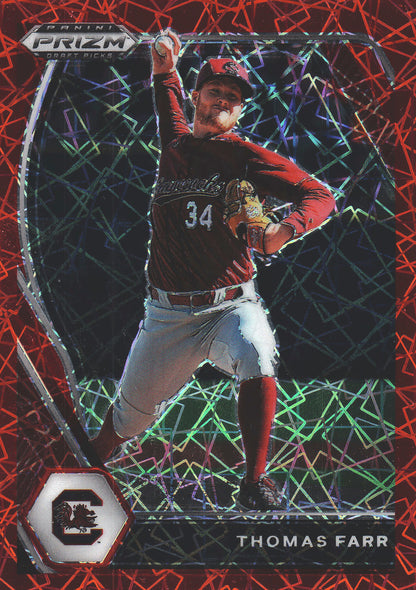 2021 Panini Prizm Draft Picks Red Velocity Thomas Farr #PDP150 South Carolina Gamecocks