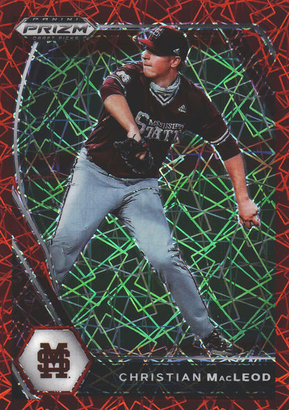 2021 Panini Prizm Draft Picks Red Velocity Christian MacLeod #PDP159 Mississippi State Bulldogs