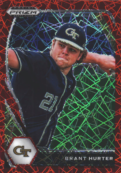 2021 Panini Prizm Draft Picks Red Velocity Brant Hurter #PDP193 Georgia Tech Yellow Jackets