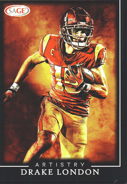 2022 Sage Football Artistry Drake London #ART-DL2 USC Trojans