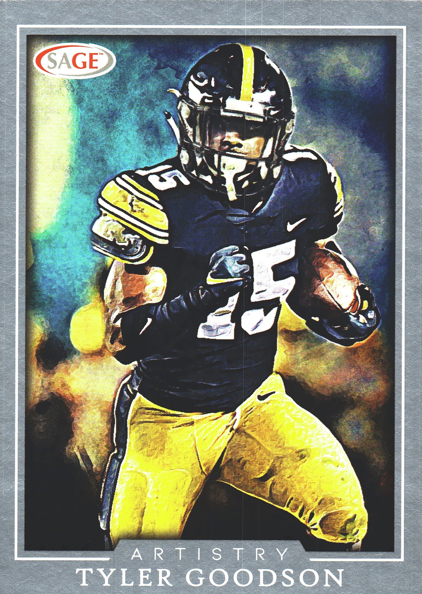 2022 Sage Football Artistry Tyler Goodson #ART-TG Iowa Hawkeyes