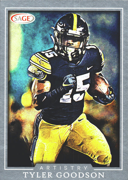 2022 Sage Football Artistry Tyler Goodson #ART-TG Iowa Hawkeyes