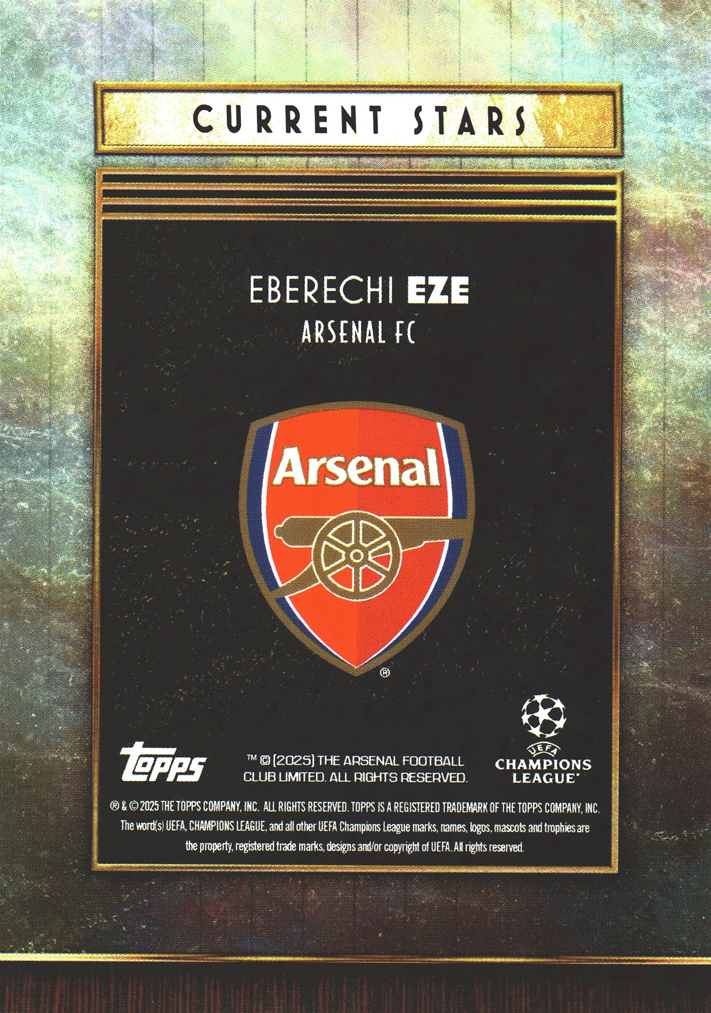 2025 Topps Deco UCC Current Stars Eberechi Eze Arsenal