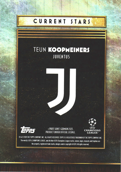 2025 Topps Deco UCC Current Stars Teun Koopmeiners Juventus