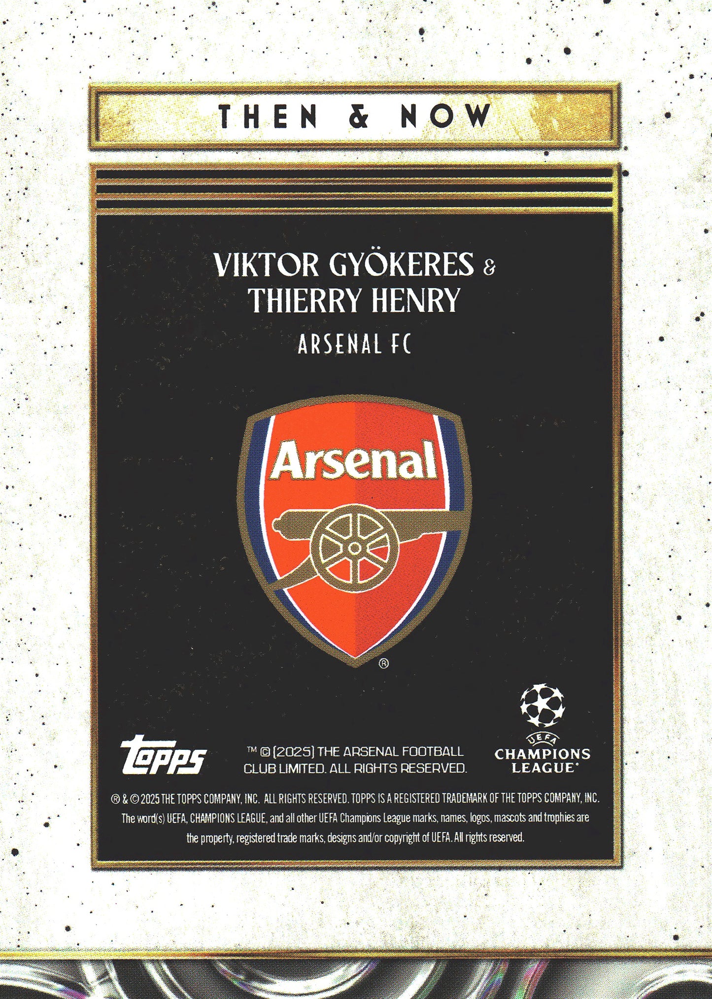 2025 Topps Deco UCC Then & Now Viktor Gyokeres / Thierry Henry Arsenal