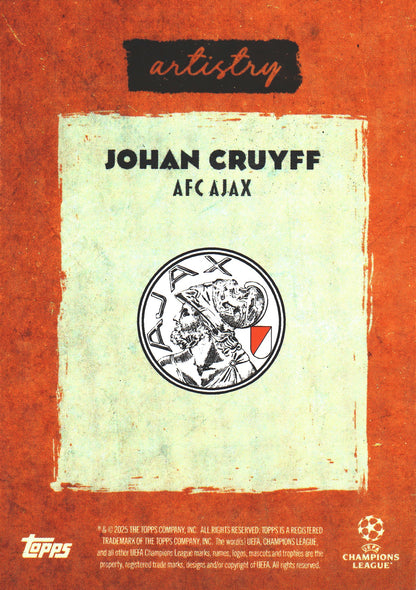 2025 Topps Deco UCC Artistry Johan Cruyff Ajax