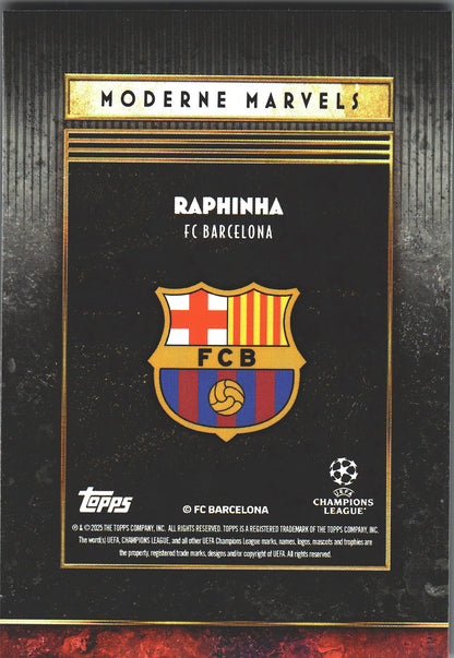 2025 Topps Deco UCC Modern Marvels Raphinha FC Barcelona