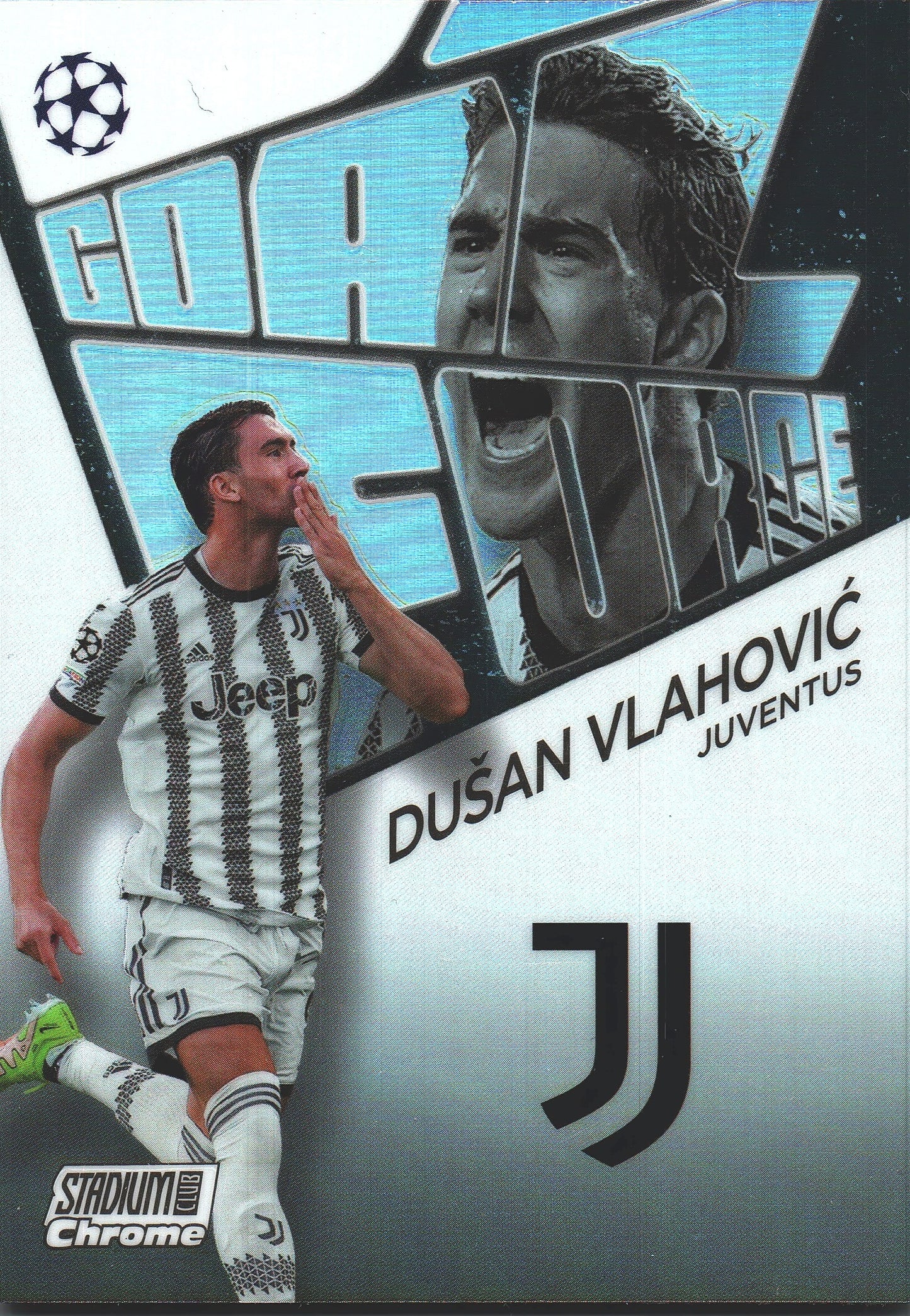2022 Topps Stadium Chrome UCC Goal Force Dusan Vlahovic #GF-DV Juventus