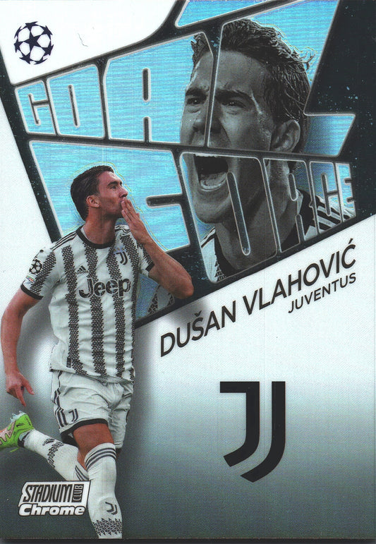 2022 Topps Stadium Chrome UCC Goal Force Dusan Vlahovic #GF-DV Juventus