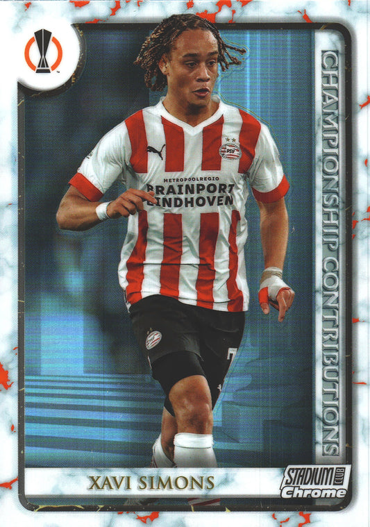 2022 Topps Stadium Chrome UCC Championship Contributor Xavi Simons #CC-XS PSV Eindhoven