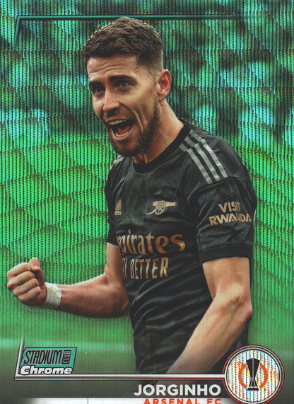 2022 Topps Stadium Chrome UCC Aqua Wave /275 Jorginho #20 Arsenal