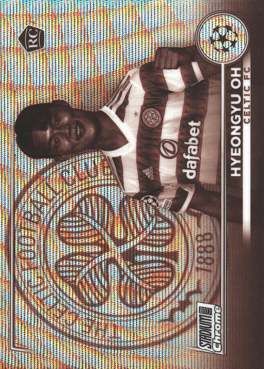 2022 Topps Stadium Chrome UCC Sepia Wave /75 Hyeongyu Oh RC #91 Celtic FC