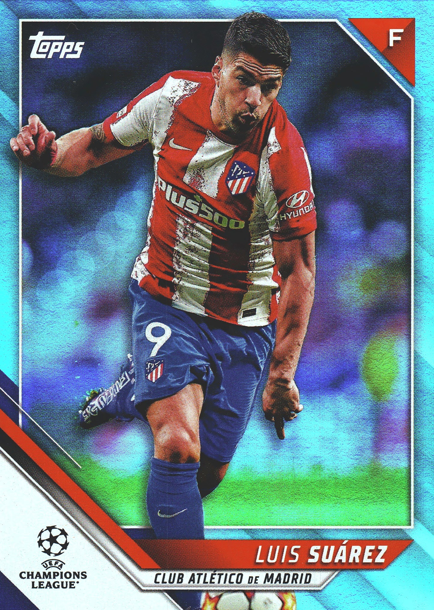 2021 Topps UCC Aqua /299 Luis Suarez #9 Atletico de Madrid