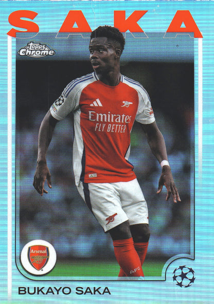 2024 Topps Chrome UCC Refractor Bukayo Saka #77 Arsenal