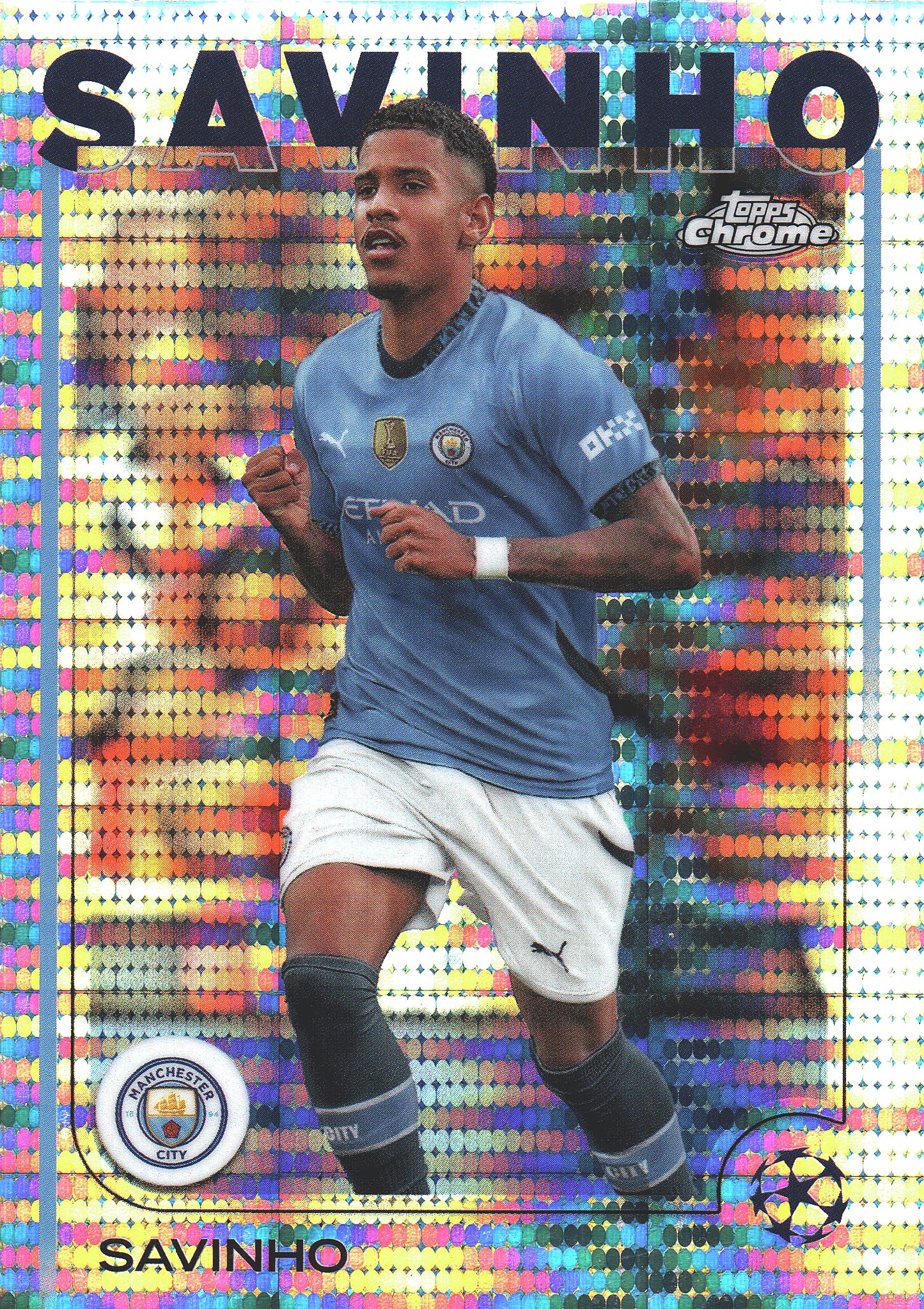2024 Topps Chrome UCC Pulsar Savinho #56 Manchester City