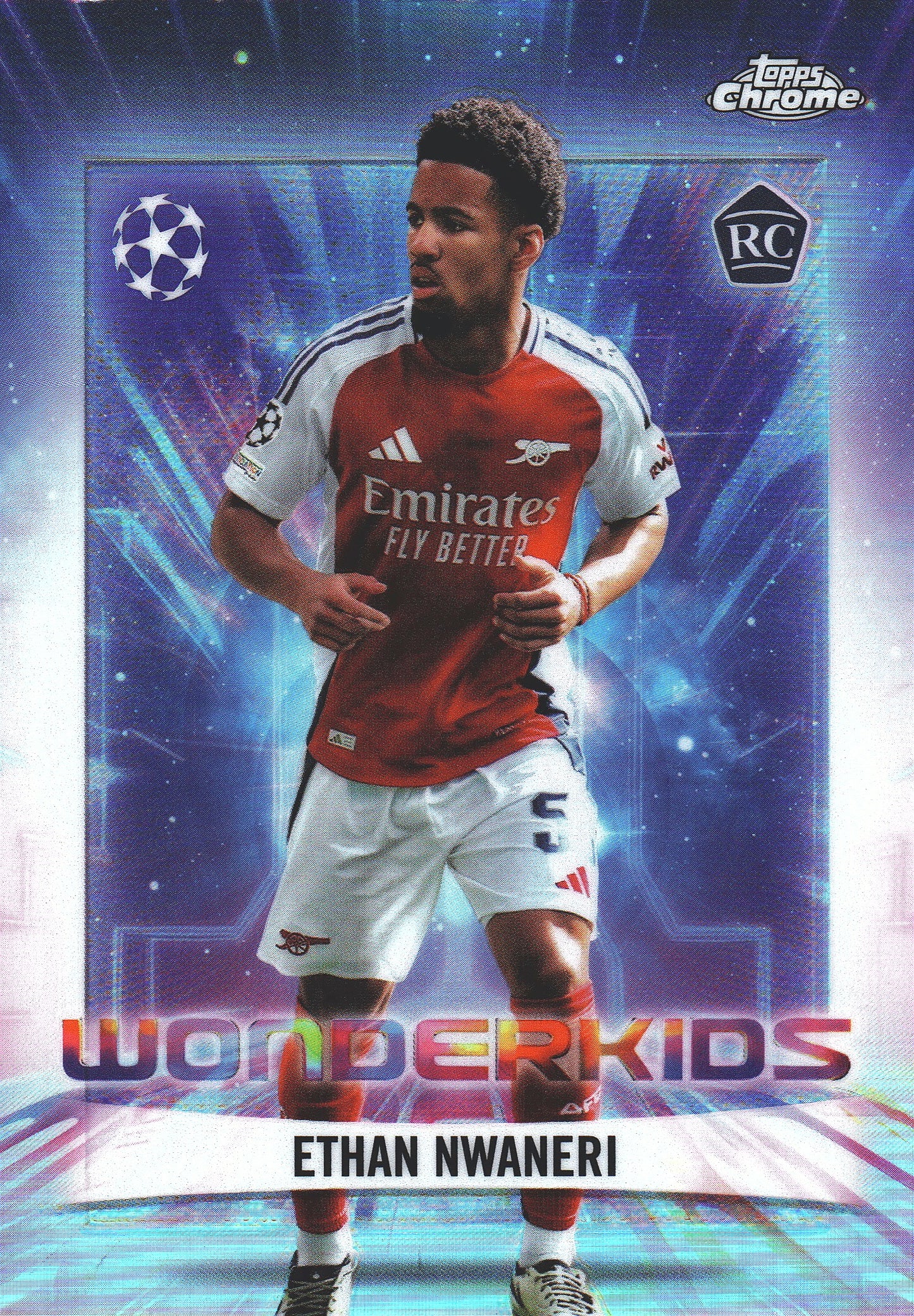 2024 Topps Chrome UCC Wonderkids Ethan Nwaneri RC #WK-8 Arsenal