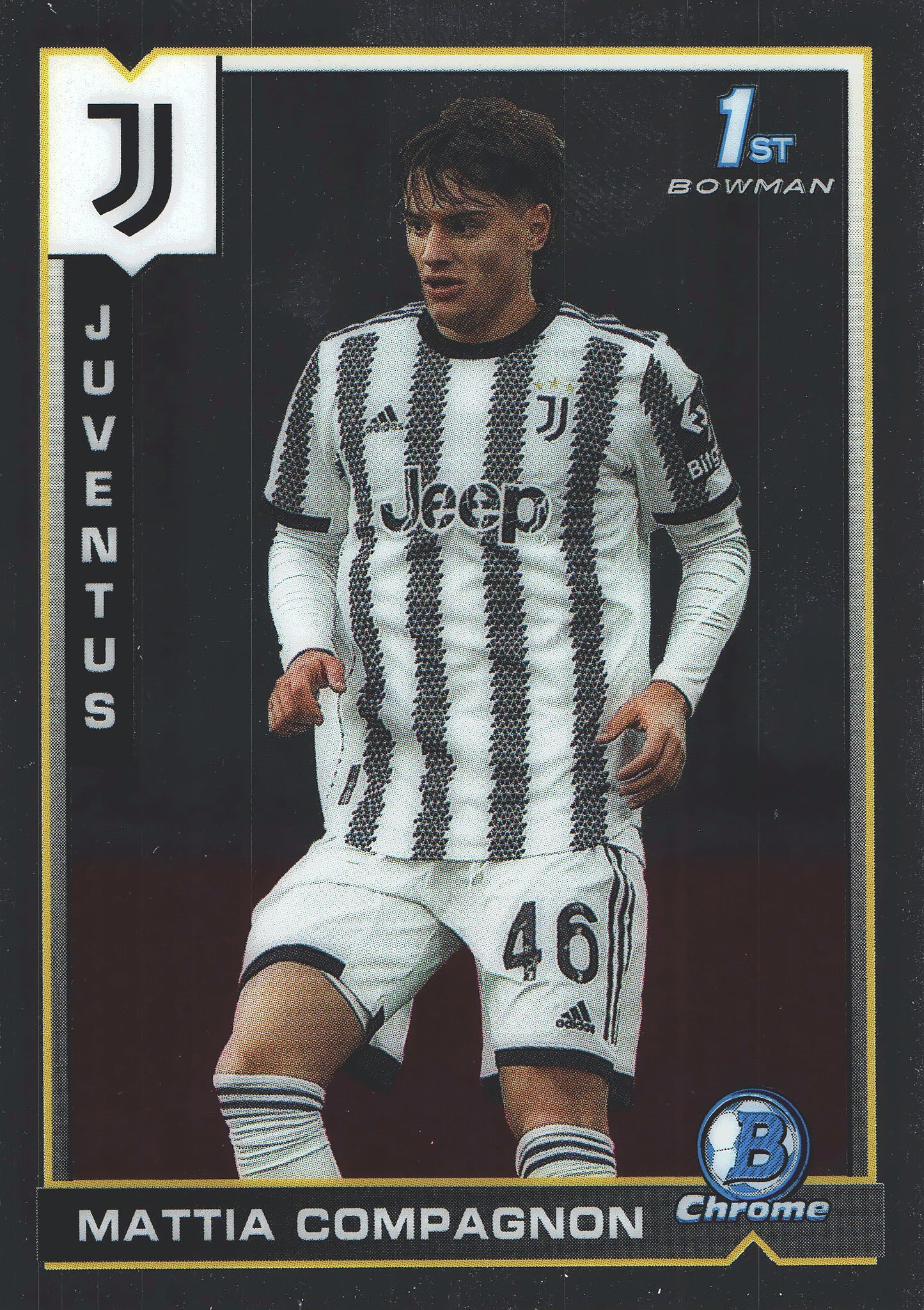 2022 Topps Chrome Juventus Mattia Compagnon 1st Bowman #60 Juventus