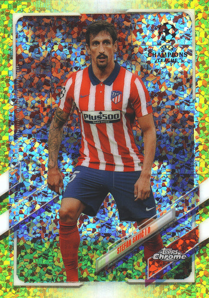 2020 Topps Chrome UCC Yellow Sparkle /299 Stefan Savic #3 Atletico de Madrid