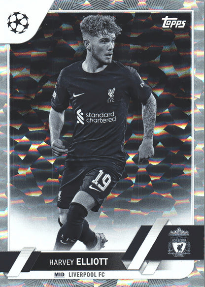 2022 Topps UCC Black And White Icy /150 Harvey Elliott #49 Liverpool