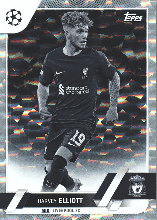 2022 Topps UCC Black And White Icy /150 Harvey Elliott #49 Liverpool