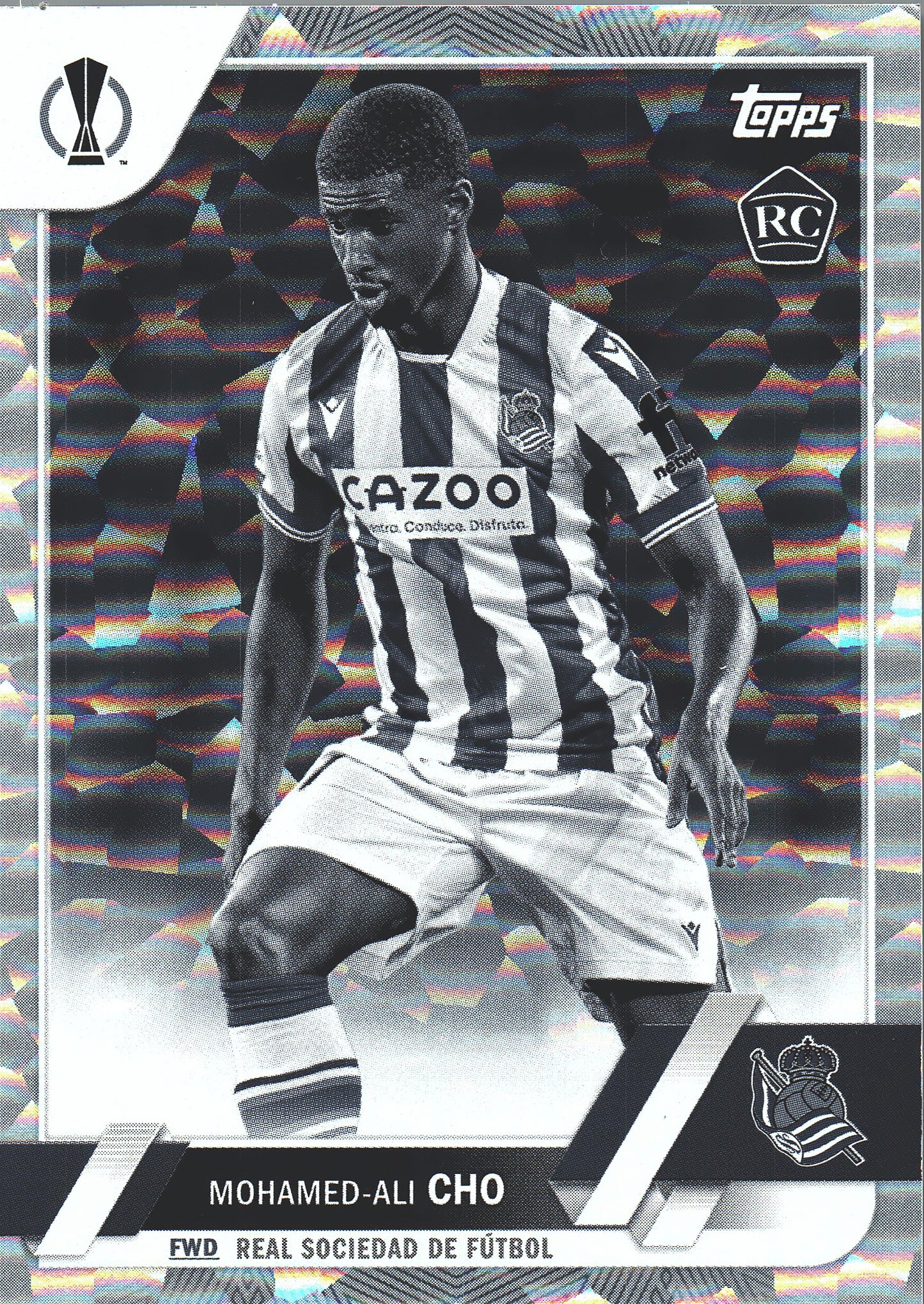 2022 Topps UCC Black And White Icy /150 Mohamed Ali Cho #3 Real Sociedad