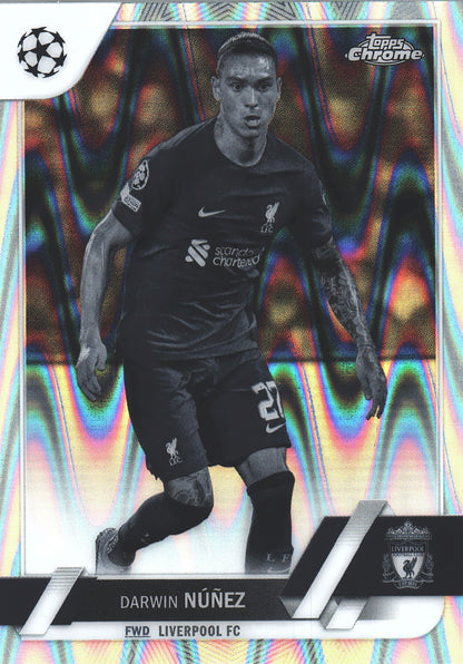 2022 Topps Chrome UCC Black And White RayWave Darwin Nunez #56 Liverpool