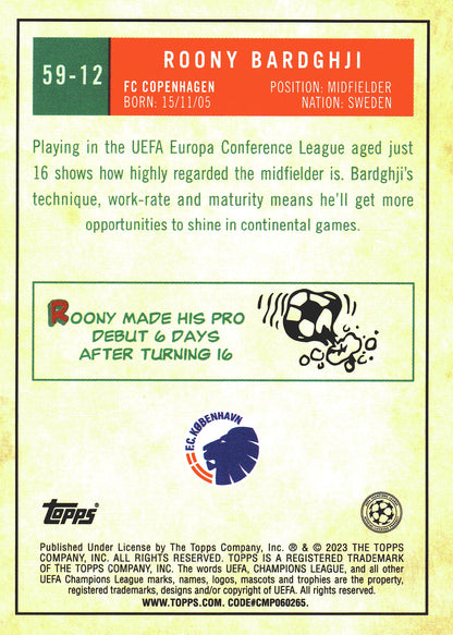2022 Topps Chrome UCC 1959 Roony Bardghji #59-12 FC Copenhagen