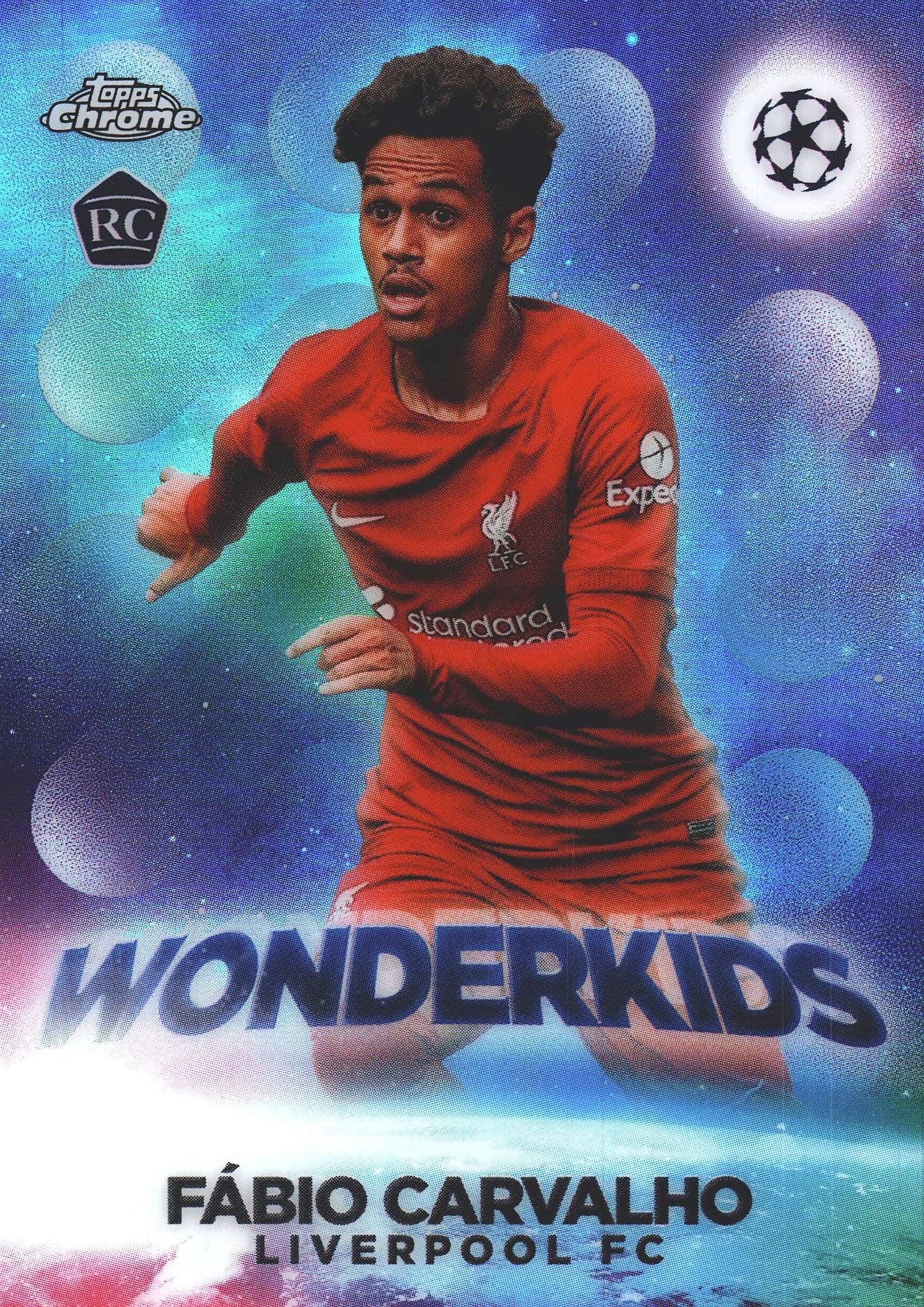 2022 Topps Chrome UCC Wonderkid RC Fabio Carvalho #W-8 Liverpool
