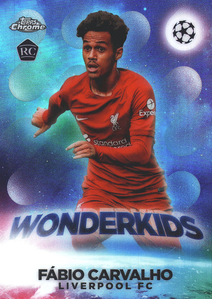2022 Topps Chrome UCC Wonderkid RC Fabio Carvalho #W-8 Liverpool