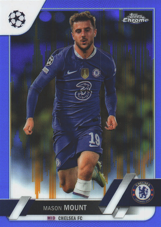 2022 Topps Chrome UCC Blue And Gold Seismic /75 Mason Mount #19 Chelsea