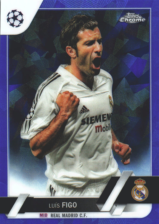 2022 Topps Chrome Sapphire UCC SP Image Variation Luis Figo #114 Real Madrid