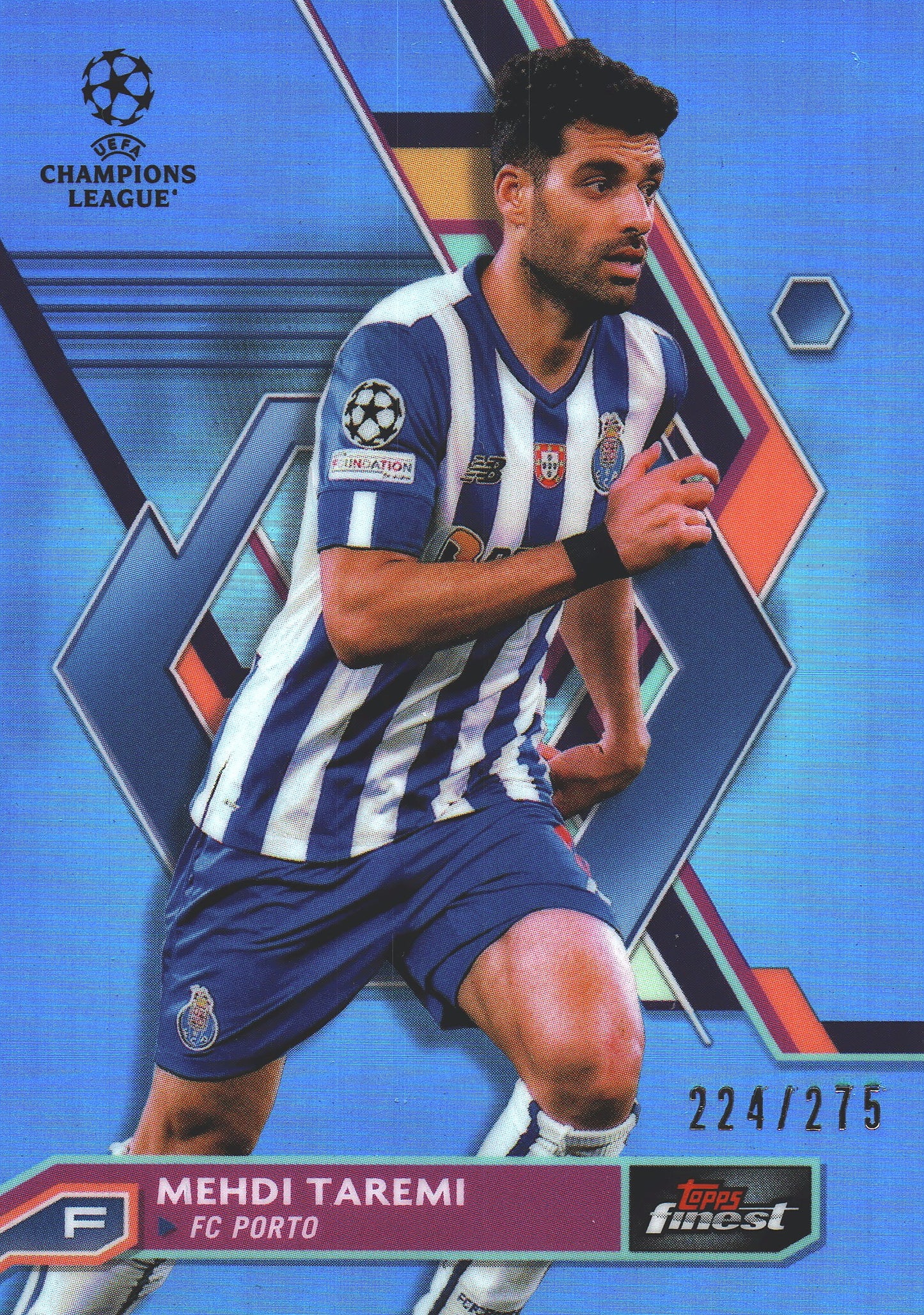 2022 Topps Finest UCC Blue /275 Mehdi Taremi #108 FC Porto