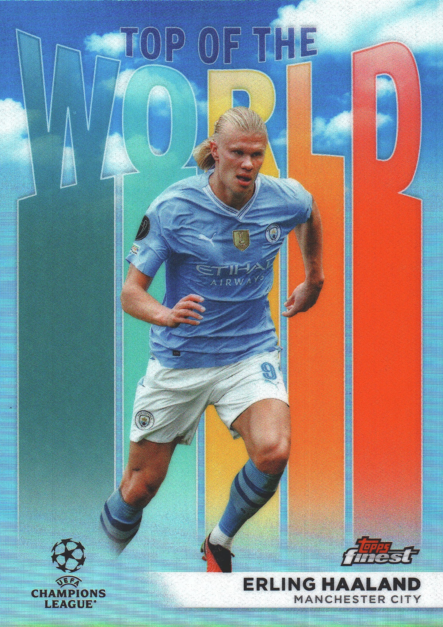 2023 Topps Finest UCC Top of the World Erling Haaland #TW-3 Manchester City