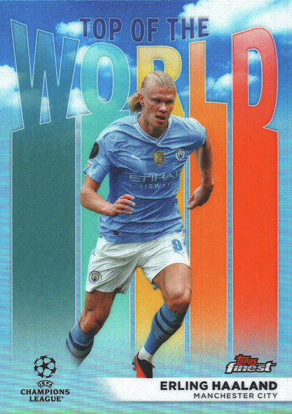 2023 Topps Finest UCC Top of the World Erling Haaland #TW-3 Manchester City
